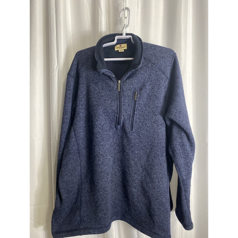 woolrich blue long sleeve sweater quarter zip size xxl